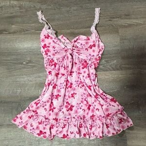 pretty floral pink vintage VS lacy slip